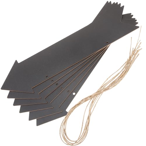 VICASKY Lot de 6 Panneaux Décoratifs en Bois Effaçables 8,9 X 33,5 Cm Flèches Directionnelles Doubles Faces, Signes à Suspendre DIY pour Décoration Murale...