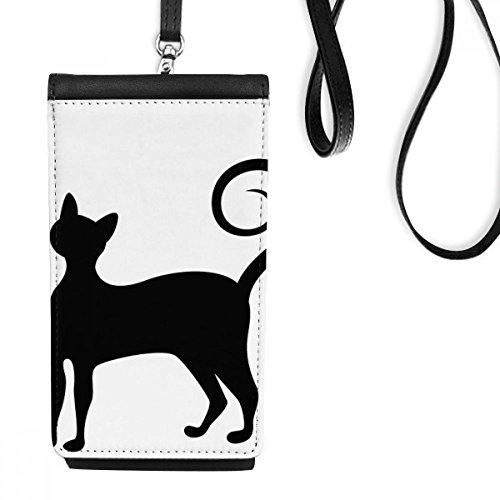 Cadeau animal mignon avec ce sac à main suspendu téléphone chat noir