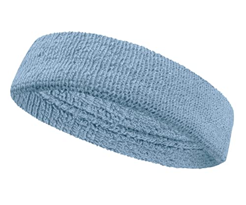 COUVER Sweatbands Sports Headband Moisture Wicking Athletic Cotton Terry Cloth