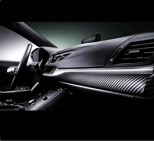 Image of Black Carbon 7D Tint Vinyl Wrap Film Roll,5ft X 1ft for Automotive Car SUV Moto DIY Interior Exterior Use, Squeegee + Cutter(Glossy Black Carbon)