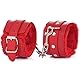 Bequem Fesseln Plüsch + Pu Armband Wrist Handschellen Bondage Gürtel Manschette Spielzeug (Rot)