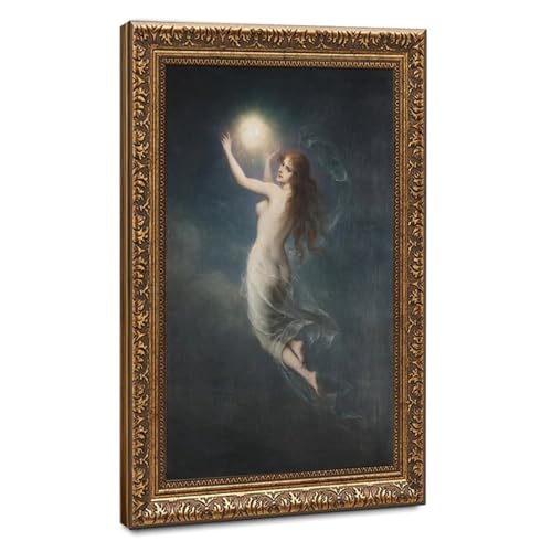 Poster Carl Schweninger Morgenstern 1903 impression sur toile avec cadre suspendu 30x45 cm