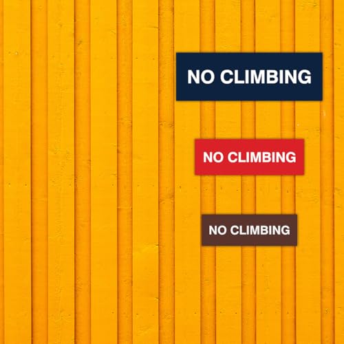 Panneau No Climbing signalisation adhésive noire lot de 2 - 4