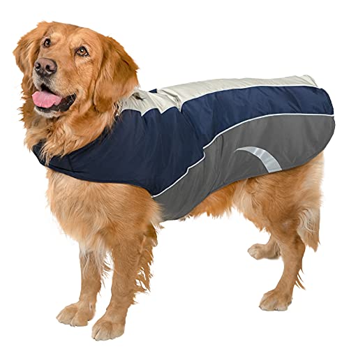 KingCamp Dog Jacket Winter Coats for Large Dogs Clothes Dog Vest Winter Coats Reflective Dog Coats for Medium Large Dogs Large Blue Dog Jacket