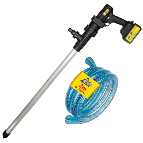 Pompa beczkowa na olej napędowy, pompa oleju, pompa przelewowa, samozasysająca, zestaw (21 V, 450 W, akumulator aluminiowy zestaw)