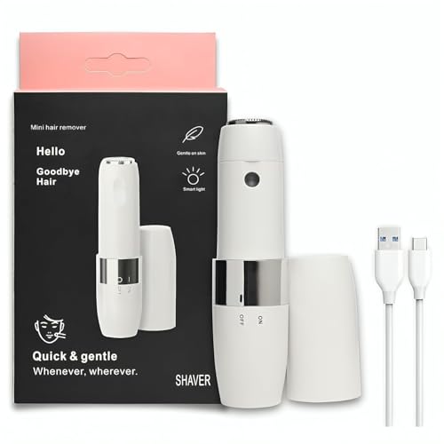 Image of Facial Hair Remover Machine For Face, Chin, Cheek, Eyebrow, Upper Lip Hair Remover for Women, USB RECHARGEABLE Epilator Machine for Women (New White)