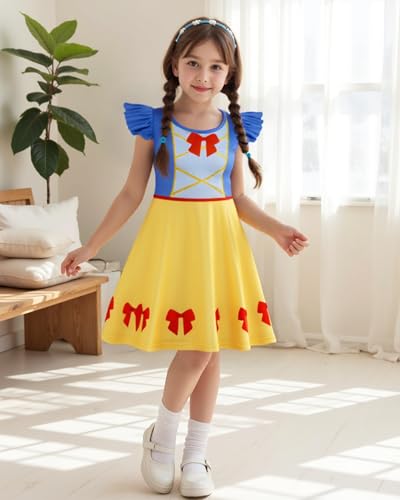 Girls Kawaii Dress Princess Short Sleeves Skirt 3-7 Years Princess Dress for Girls to Wear2