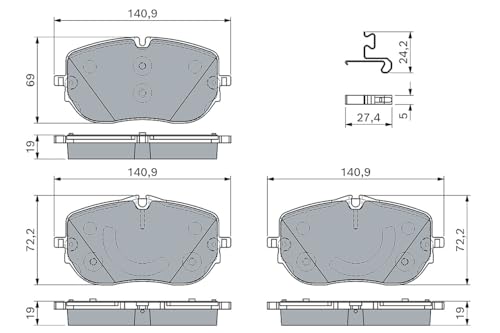 BOSCH Kit de plaquettes de frein, frein Ă disque 0986460181
