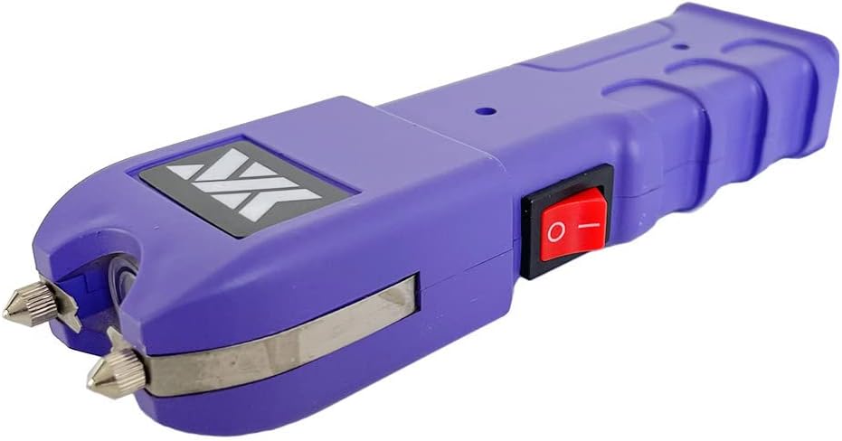 Purple Girls Self Protection Stun Gun Heavy Obligation 100 Billion Volt Rechargeable with LED Flashlight