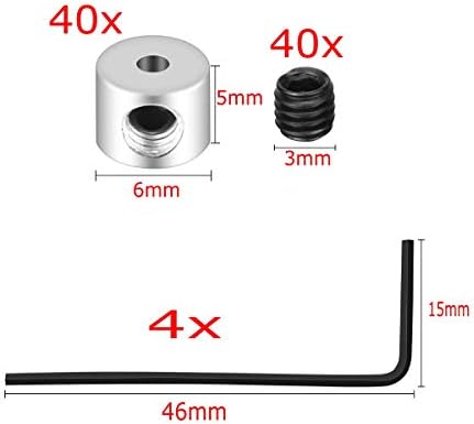 JZK 40 x Pin Keepers pin Locks 6 x 5 mm Locking Clasp pin Backs Replacement + 4 x Wrench for Insignia Badge Name tag Brooch