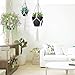 Macrame Plant Hangers, Hanging Planters Set of 3 with 3 Hooks, Hanging Planters for Indoor and Outdoor Plant Décor, (Same Size)