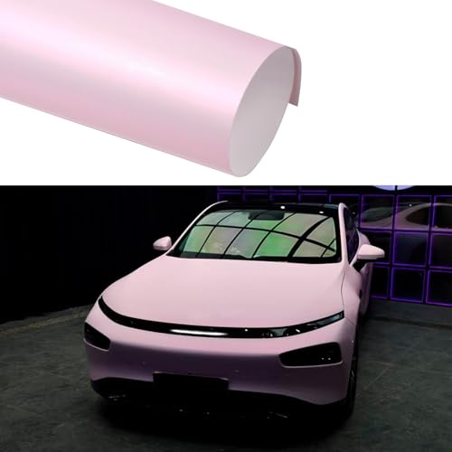 Vinilo PET rosa brillante para coche XhuangTech de 12x60 pulgadas con liberación de aire