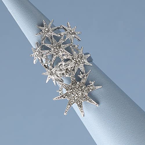Image of SOHI Cocktail Ring for Women & Girls, Chunky Ring, Finger Ring, adjustable ring, Ladies Ring, Gold Plated Ring, aesthetic jewellery, hand ring for women