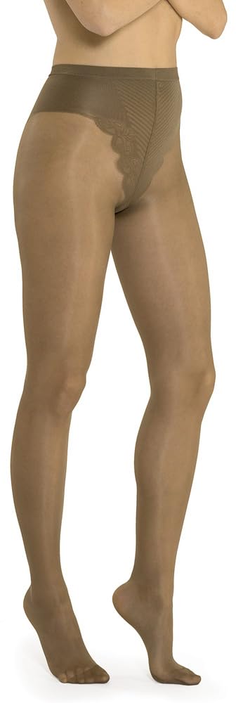 Collant 70 Den Visone A Maglia Liscia Naomi 70 Sheer 12/15 Mmhg Art. 013170 Size M-image