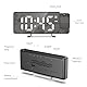 Ankilo 7,9 Zoll LED Projektionswecker mit Spiegeldisplay – Temperatur, Datum, 3 Helligkeitsstufen, Wochenmodus & 180°-Drehung (USB/Batterie)