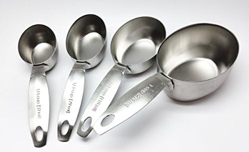 Best Stainless Steel Metal Measuring Cups Set, 4-pc, Guarantee