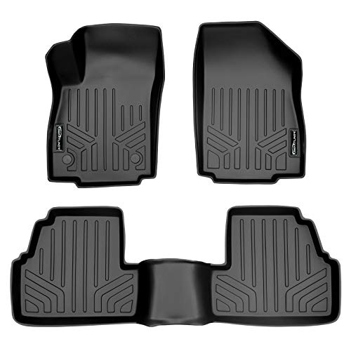 SMARTLINER Custom Fit Floor Mats 2 Row Liner Set Black Compatible with 2013-2022 Buick Encore / 2014-2022 Chevrolet Trax