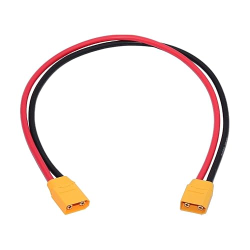 Vista 20 de xiwai Cable de extensión XT60 12AWG hembra a conector hembra para estación de energía de batería RC con panel solar (1.6 pies)