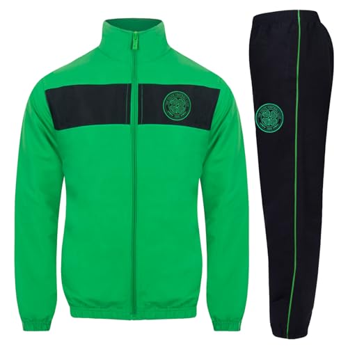 Celtic Football Club Official Soccer Gift Boys Jacket & Pants Tracksuit Set
