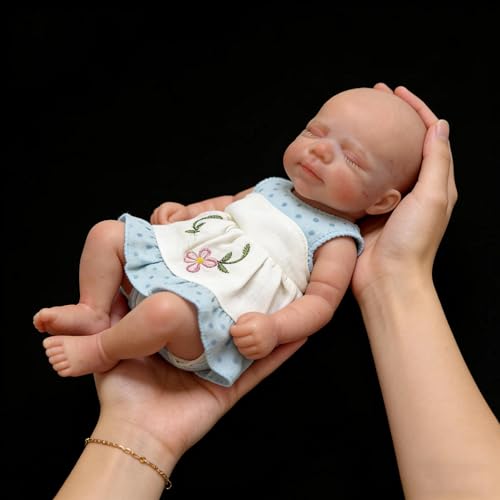 Muñeca Bebé Reborn Silicona Platinum 16 pulgadas Realista miniatura 5