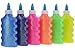 Emraw Assorted Sparkle Bright Neon Colored Washable Non Toxic Liquid Glitter Glue in a 6.76 Oz Bottle for Arts Crafts, School Projects, (6 Pack)