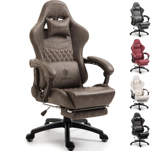 Dowinx Gaming Chair Big and Tall, Ergonomic PC Gaming Chair with Footrest & Massage, Racing Style...