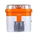 Produktbild PRIXTON - Elektrische Saftpresse für Säfte, automatische Saftpresse mit Doppelköpfen und integriertem Cutter, 90 W Leistung und 0,5 l Fassungsvermögen, Farbe Weiß und Orange | XP3