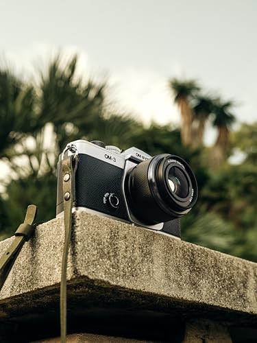 Image of OM SYSTEM Olympus OM-3 Silver Micro Four Thirds System Travel Camera Weather Sealed 5-Axis Image Stabilization with OM SYSTEM Olympus M.Zuiko Digital 25mm F1.8 II for Micro Four Thirds Camera System