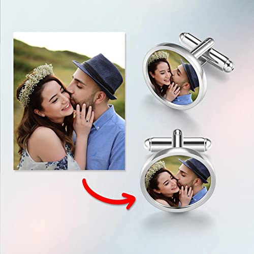 Mancuernillas personalizadas para hombre en acero inoxidable miniatura 2
