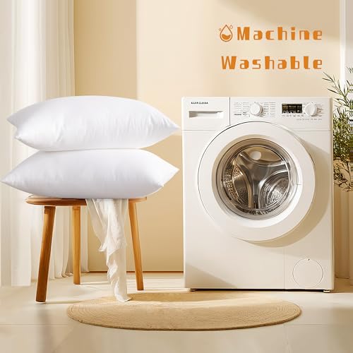 Set 2 Almohadas Queen Fibra de poliéster Blanca miniatura 4
