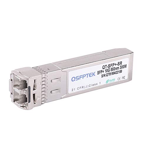 Image of 1Pack 10GBASE-SR SFP+ Transceiver LC Mini-GBIC Multimode 850nm, 300M, DDM 10G SFP+ Module Compatible with Cisco SFP-10G-SR, Ubiquiti UF-MM-10G, Netgear, Mikrotik, D-Link, Supermicro, Linksys