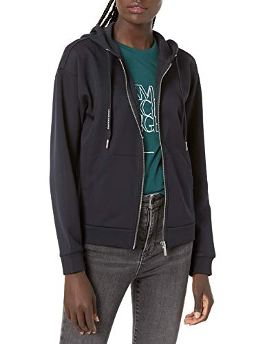 Un must have ARMANI EXCHANGE Felpa con Cappuccio Circle Logo Back Zip Up, Blu, M Donna