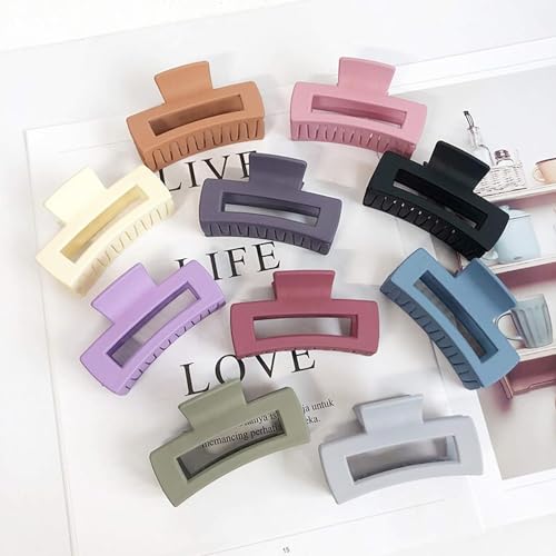 2Pcs Purple Hair Clip, Retro Hollow Women Fashion Strong Large Clips for Washing Face Ultra-light Styling Accessories, One Size miniatura 2