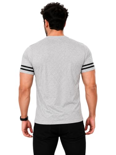 Image of Geum Men's Solid Half Sleeve V-Neck T-Shirt | Soft & Breathable Fabric | Regular Fit | Casual Everyday T-Shirt