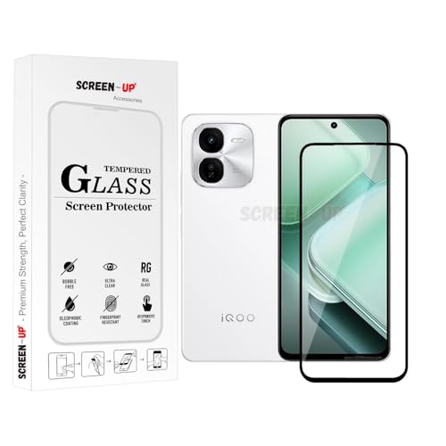 Image of ScreenUp Tempered Glass For vivo iQOO Z9x - Ultra Clear, 9H Scratch Resistant, Full Coverage, Easy Install Screen Protector