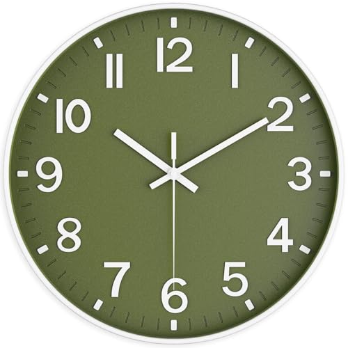 lanktoo Silent Wall Clock Non-Ticking Battery...