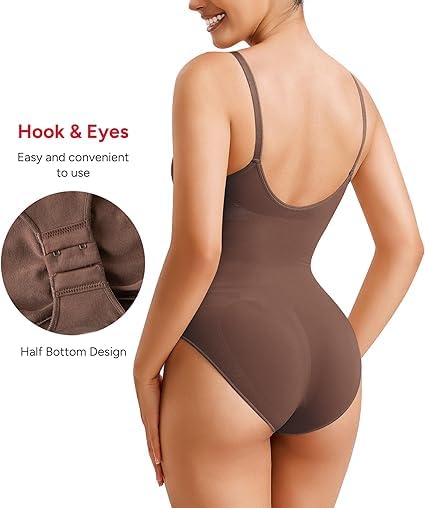Image of Thong Bodysuit for Women, Slimming Design Shapewear for Women, Tummy Control Body Shaper with Silicone Grip, No Steel Bones for All Day Comfort, Seamless Sculpting Bodyshaper