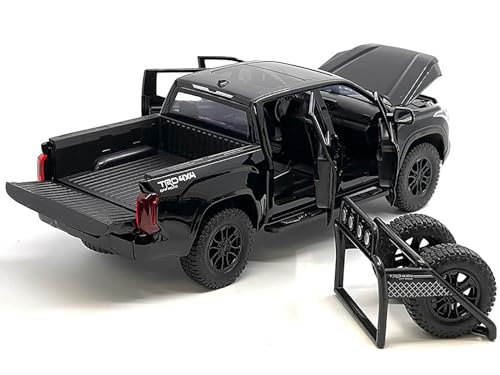 Camioneta 2023 Tundra TRD 4x4 Negra 1:24 Modelo Diecast miniatura 2