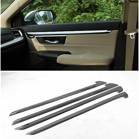 Isolay Car Interior Door Panel Trim ABS Black Steel Door Interior Decorative Strip Trim Sticker Interior Decoration Accessories fit for Honda CRV CR-V 2017 2018 2019 2020 2021（4 PCS） Cover