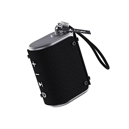 boAt Stone Grenade 5 W Bluetooth Speaker with Upto 7 Hours Battery, IPX6 Water & Shock Resistant, Integrated Controls, Multiple Connectivity Modes & Rugged Design(Charcoal Black)