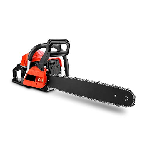 Himimi Cordless Chainsaw, Pro 20-Inch 58cc 2-Cycle Gas Powered Chain Saw, Handheld Petrol