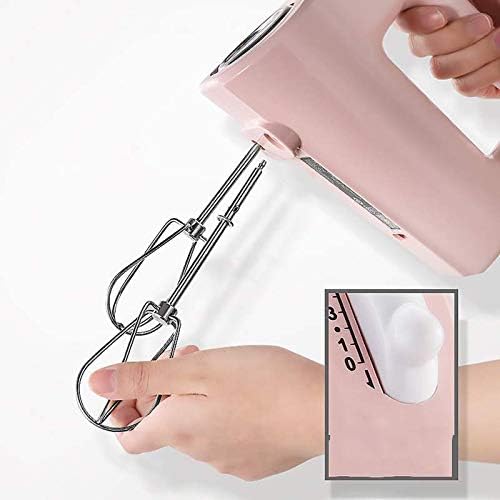 Pink Eggbeater, Household 5 Speed Multi Function Mini Electric Food Mixer Handheld Eggbeater, Kitchen Food Processor