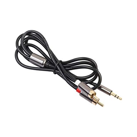 FYstar 3.5 mm to 2 RCA Audio Cable 1m AUX Splitter Stereo Male to Male Adapter Cable Cover