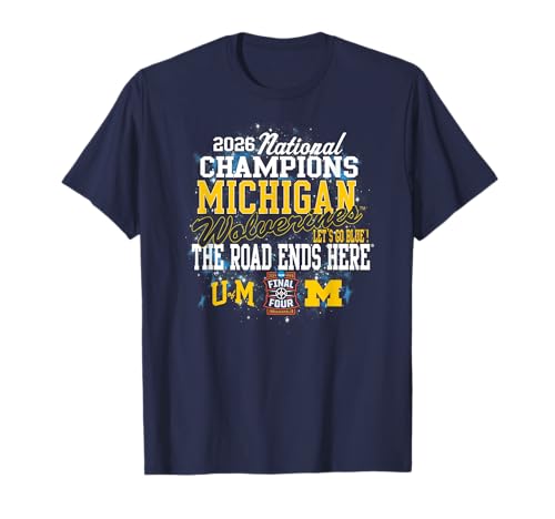 Michigan Wolverines 2026 National Champs Men's Basketball T-Shirt