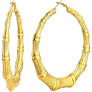 ChainsHouse Hypoallergenic Hoop Earrings For Women, 316L Stainless Steel/Black/18K Real Gold Plated, Minimalist Jewelry Round Tube Hoops Fits Sensitive Ears |30mm 40mm 60mm 80mm, with Gift B