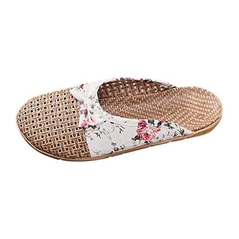 Sandals for Women Casual Summer Wedge Women'S Platform & Wedge Sandals Cute Sandals for Women, Women's Fashion Casual Butterfly Knot Slip On Slides Indoor Home Slippers Shoes 4.5 Cover