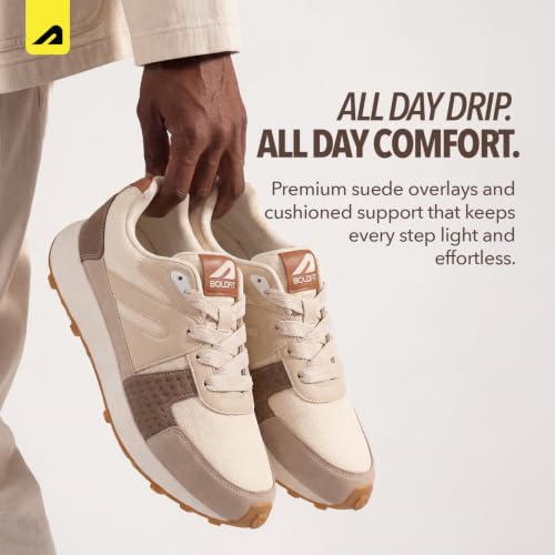 Image of Boldfit Ryder Sneakers for Man Premium PU Upper, Breathable Lightweight Mens Casual Shoes Anti-Slip TPR Sole Walking, Office, Gym Shoes & Everyday Wear Footwear