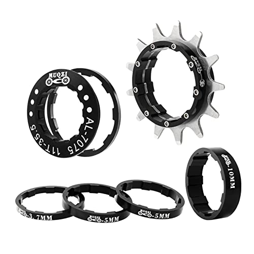 SheerFaring Piñón de Rueda Libre Fijo Y Extraíble de 13 Dientes para Bicicleta, Negro