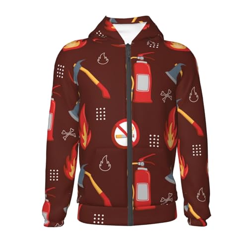 Fire Extinguisher Kid Hoodies Boys Zip Up Sweatshirts Girls Pullover with Pocket2
