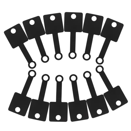SEWOART 200 Piezas Tarjeta de etiqueta de accesorios ganchos para pendientes cuerdas elasticas tarjeta de memoria tarjeta memoria embalaje de llavero suministros de joyería Black